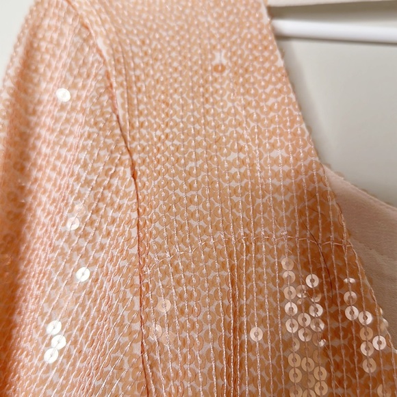 Free People Night Fever slink blush sequin party crop top women size XS - Picture 6 of 7